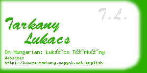 tarkany lukacs business card